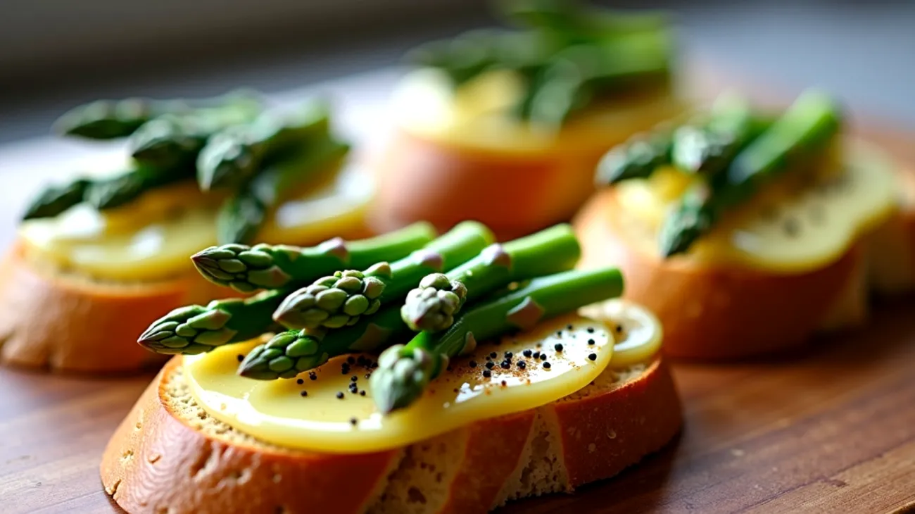 Pane toscano lardo di Colonnata asparagi freschi"