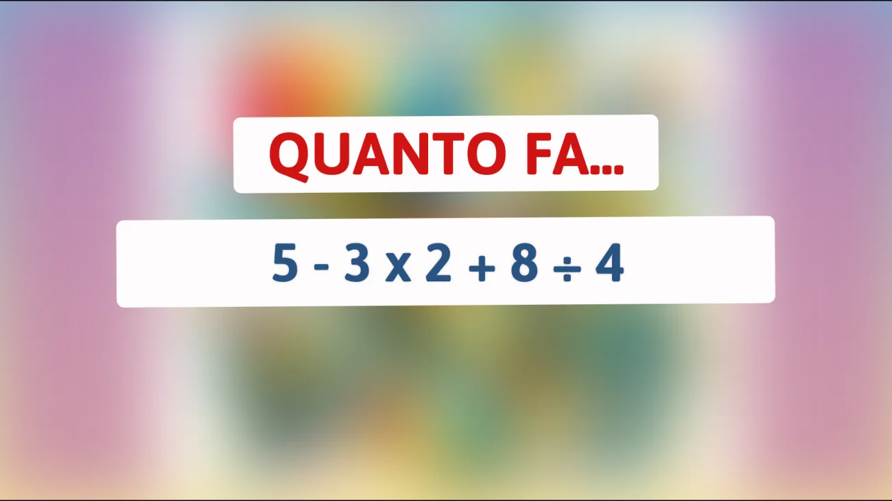 Scopri il risultato sorprendente che solo le menti più geniali possono calcolare correttamente! Ti senti all'altezza della sfida?"