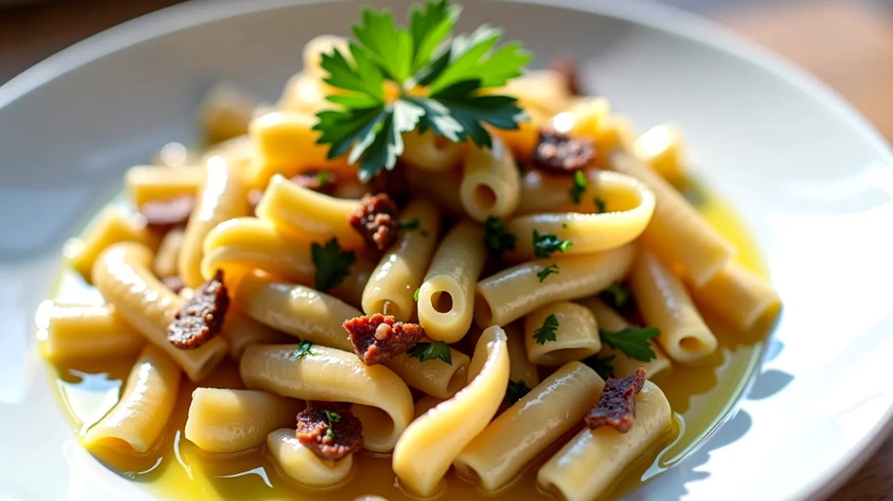 fusilli acciughe carciofi croccanti"
