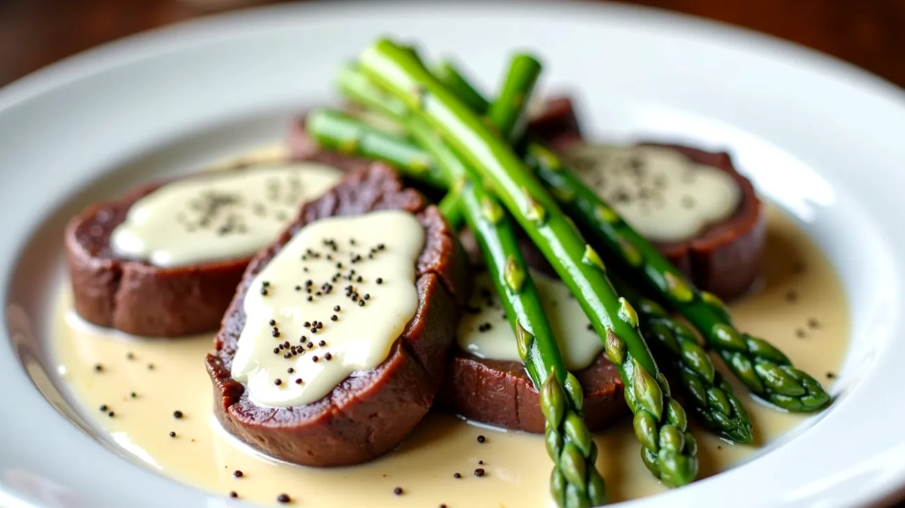 gorgonzola straccetti di manzo asparagi"